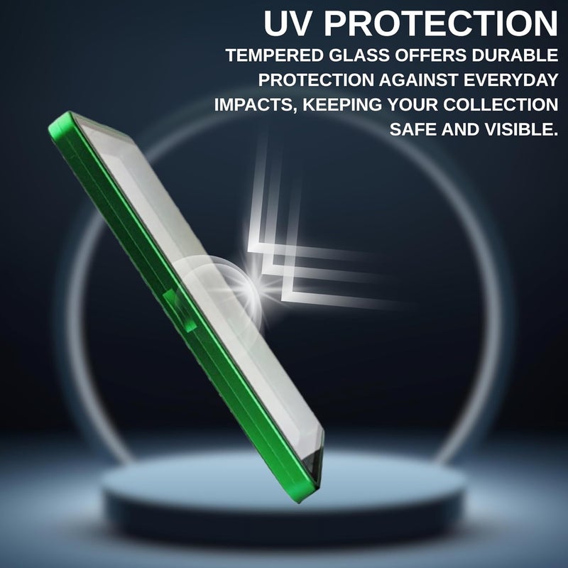 RedCap Magnetic Aluminum Graded PSA Slab Guard UV Resistant Glass 35PT Premium Protector Display Case For Standard PSA CGC Graded Sport Trading Cards - Aurora Green - Image 2